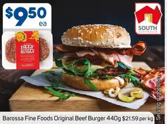 Foodland Barossa Fine Foods Original Beef Burger 440g offer