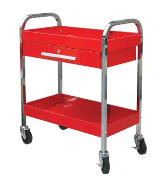 Total Tools Tti 2 tier mobile tool cart offer