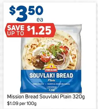 Foodland Mission Bread Souvlaki Plain 320g offer