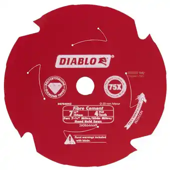 Total Tools Diablo 184mm 4t pcd fibre cement blade offer