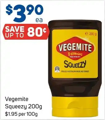Foodland Vegemite Squeezy 200g offer