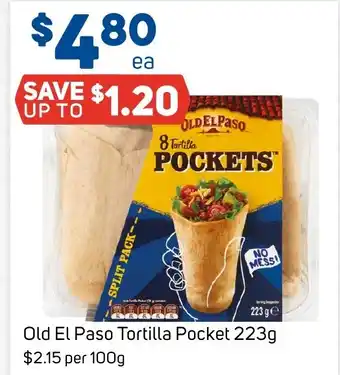 Foodland Old El Paso Tortilla Pocket 223g offer