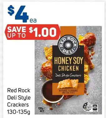 Foodland Red Rock Deli Style Crackers 130-135g offer
