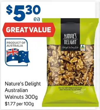 Foodland Nature's Delight Australian Walnuts 300g offer