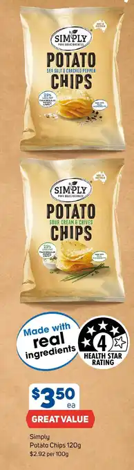 Foodland Simply Potato Chips 120g offer