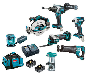 Total Tools Makita 18v brushless 6 piece 2x5.0ah combo kit offer