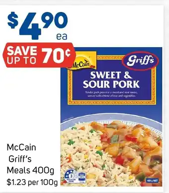 Foodland McCain Griff's Meals 400g offer