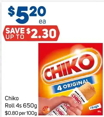 Foodland Chiko Roll 4s 650g offer