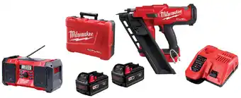 Total Tools Milwaukee 18v fuel brushless 30˚-34˚ framing nailer kit offer