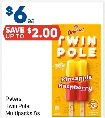 Foodland Peters Twin Pole Multipacks 8s offer