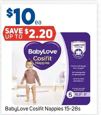 Foodland BabyLove Cosifit Nappies 15-28s offer