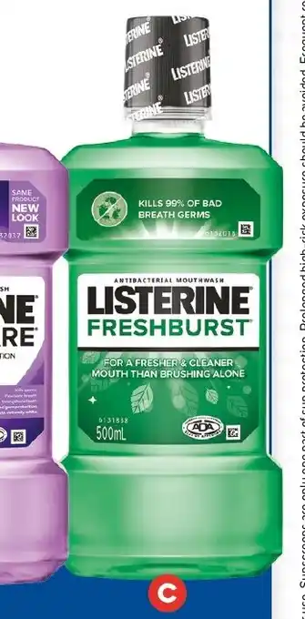 Foodland Listerine Mouthwash 500mL offer