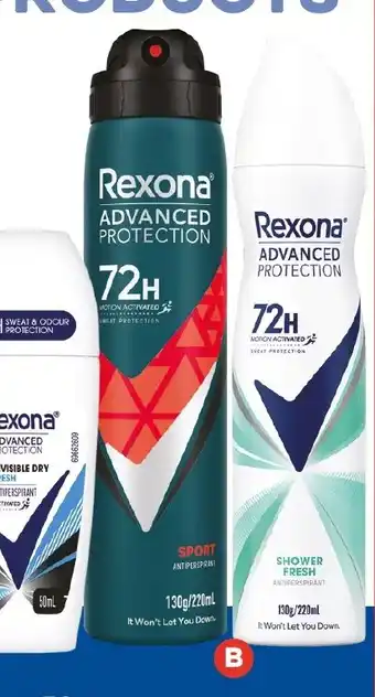 Foodland Rexona Aerosol Deodorant 220mL offer