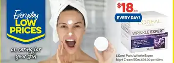 Foodland L'Oreal Paris Wrinkle Expert Night Cream 50mL offer