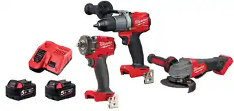 Total Tools Milwaukee 18v fuel brushless 3 piece 2x5.0ah combo kit offer