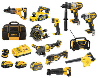 Total Tools Dewalt 18v/54v 12 piece 2x5.0ah/1x9.0ah combo kit offer