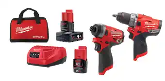 Total Tools Milwaukee 18v fuel 2 piece 1x2.0ah/1x4.0ah combo kit offer