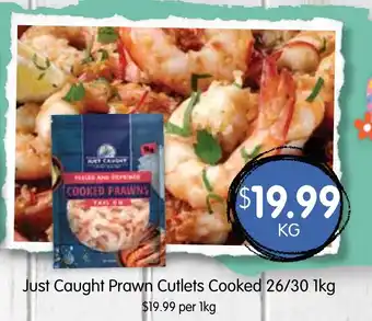 Spudshed Just Caught Prawn Cutlets Cooked 26/30 1kg offer