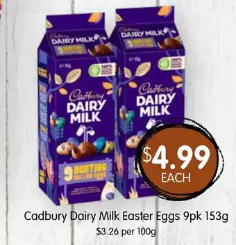 Cadbury Dairy Milk Easter Eggs 9pk 153g