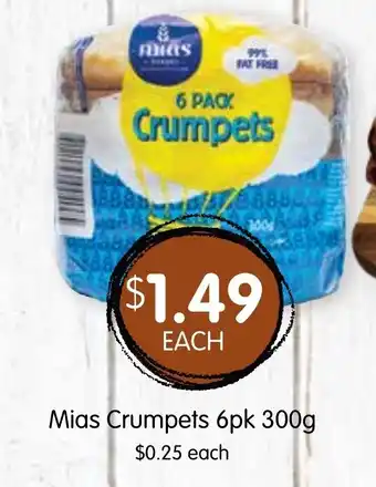 Spudshed Mias Crumpets 6pk 300g offer