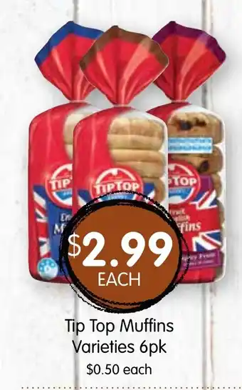 Spudshed Tip Top Muffins Varieties 6pk offer