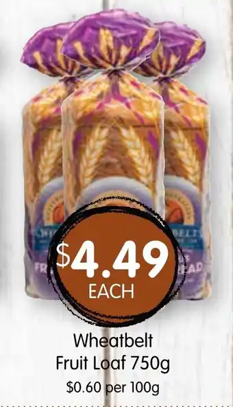 Spudshed Wheatbelt Fruit Loaf 750g offer