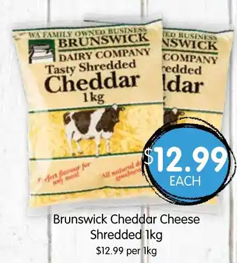Spudshed Brunswick Cheddar Cheese Shredded 1kg offer