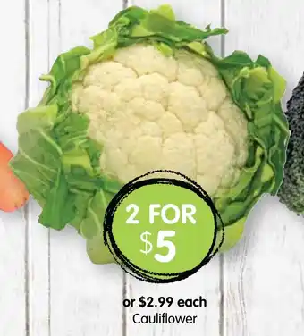 Spudshed Cauliflower offer
