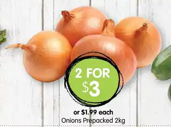 Spudshed Onions Prepacked 2kg offer