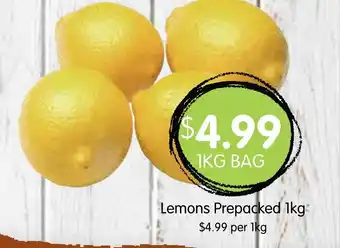 Lemons Prepacked 1kg