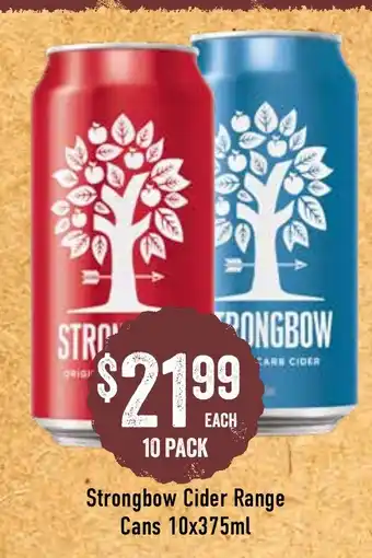 Strongbow Cider Range Cans 10x375mL
