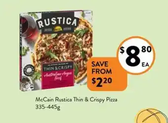 McCain Rustica Thin & Crispy Pizza 335-445g