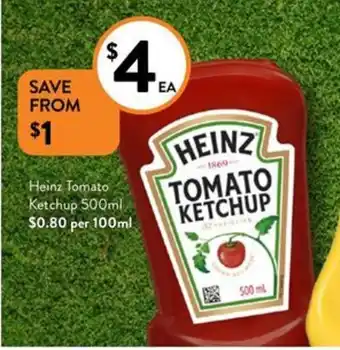 Foodworks Heinz Tomato Ketchup 500mL offer