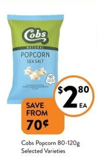 Foodworks Cobs Popcorn 80-120g offer