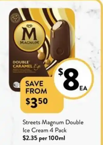 Foodworks Streets Magnum Double Ice Cream 4 Pack offer