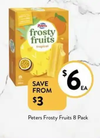 Foodworks Peters Frosty Fruits 8 Pack offer