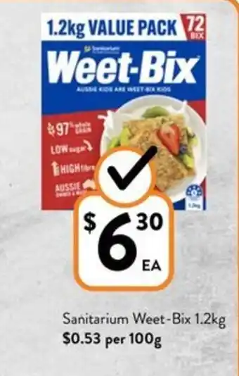 Foodworks Sanitarium Weet-Bix 1.2kg offer