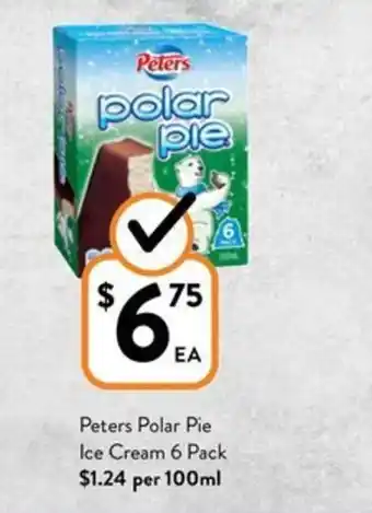 Foodworks Peters Polar Pie Ice Cream 6 Pack offer
