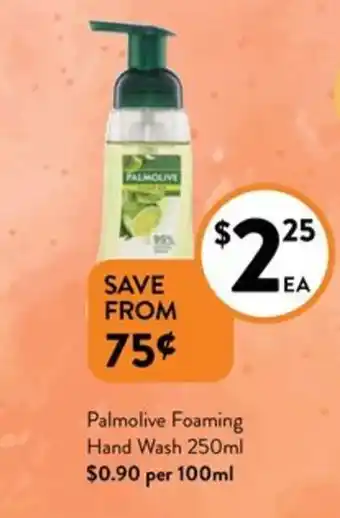 Foodworks Palmolive Foaming Hand Wash 250mL offer