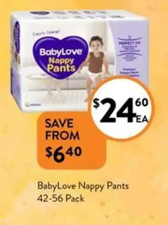 Foodworks BabyLove Nappy Pants 42-56 Pack offer