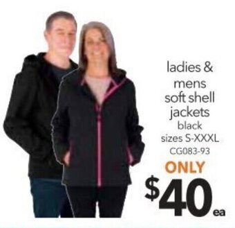 Cheap as Chips Ladies & Mens Soft Shell Jackets S-XXXL offer