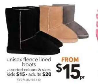 Cheap as Chips Unisex Fleece Lined Boots Kids offer