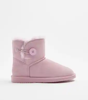 Target Womens Sheepskin and Leather Slipper Button Boot - Pink offer