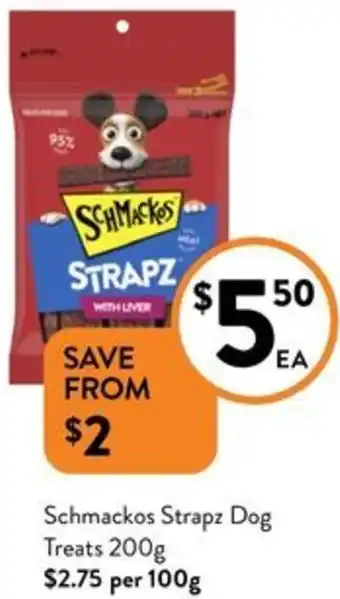 Foodworks Schmackos Strapz Dog Treats 200g offer