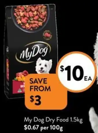 Foodworks My Dog Dry Food 1.5kg offer