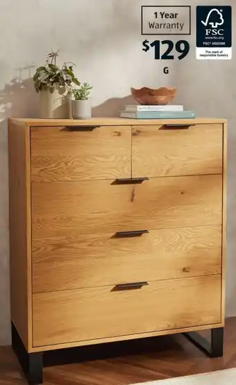 ALDI Industrial Chest of 5 Drawers offer