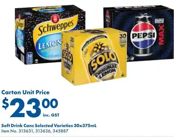 Campbells Wholesale Soft Drink Cans Selected Varieties 30x375mL offer