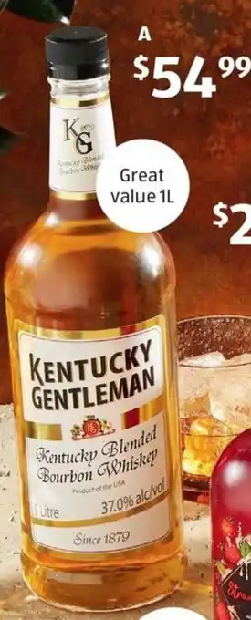 ALDI Kentucky Gentleman Blended Bourbon 1L offer