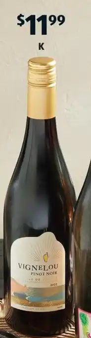 ALDI Vignelou Pinot Noir IGP Île de Beauté 2022 750ml offer