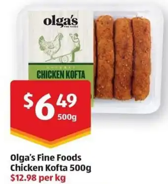 ALDI Olga's Fine Foods Chicken Kofta 500g offer